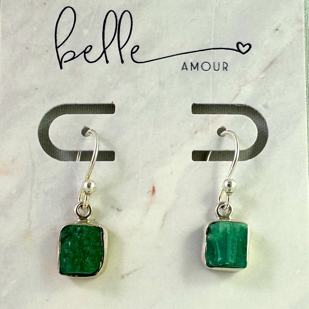 Emerald - Curated Artisan Sterling Silver Earrings